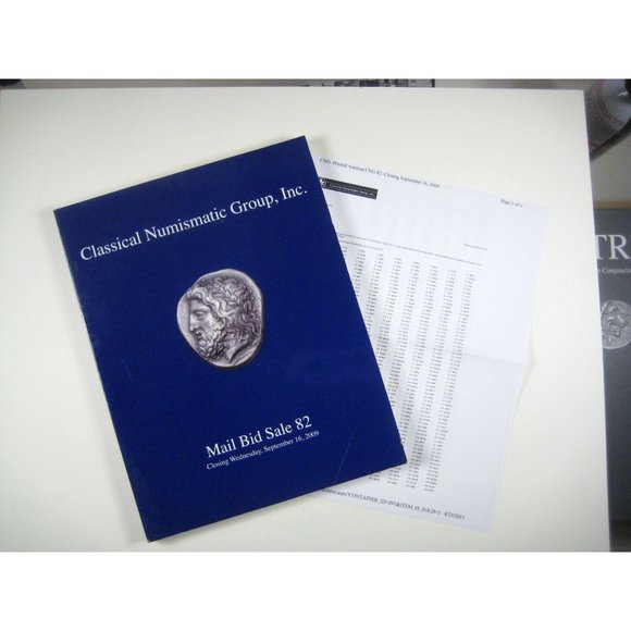 Mail Bid Sale 82 Auction Catalog Classical Numismatic Group  2009 Coins - Picture 4 of 6